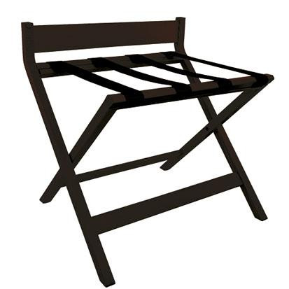 Kofferrek met rugleuning van beukenhout zwart gebeitst