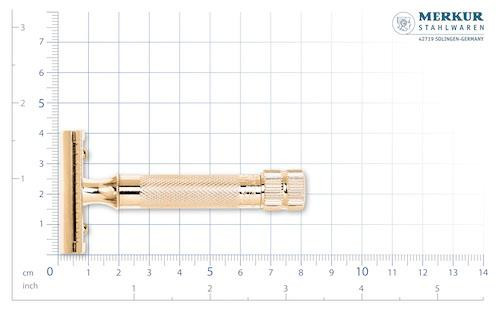Safety razor 34G | korte handgreep | plaqué or 24ct
