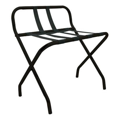 Kofferrek van stalen buizen, scharnierend in zwarte mat mat beschermende rugbeschermer