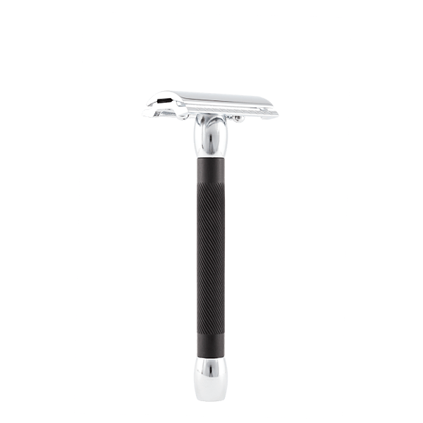 Merkur Rasoir de sûreté 20C | longue poignée | chrome | noir