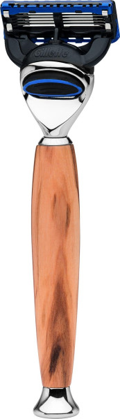 Rasoir | Gillette® Fusion™| Bois de olivier "Serie Premium Design MILANO"