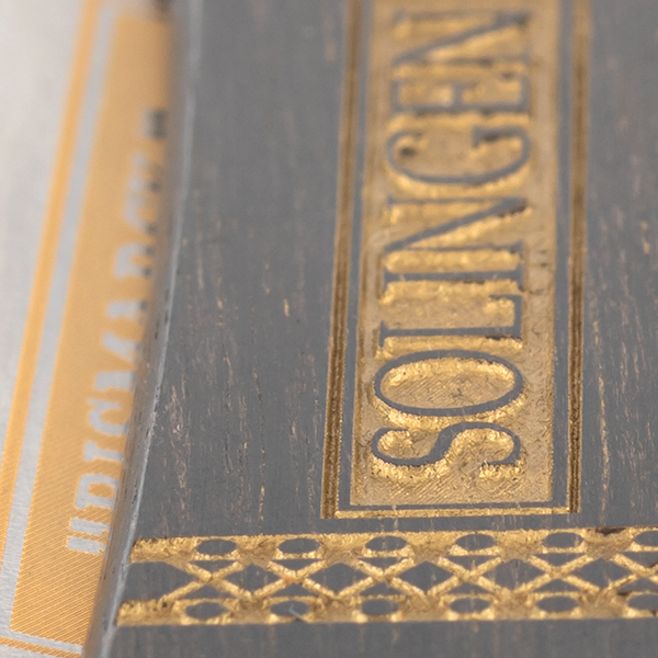 Rasoir droits 6/8" carbon | Bismarck | ébène | incrustation or