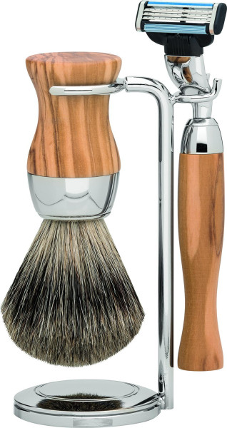 Scheerset | Gillette Gillette® Mach3® | Olijfhout | Serie "Premium Design VIENNA"