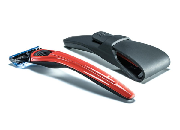 X1 Coffret cadeau Cooper Red avec rasoir humide et etui à rasage "Case"