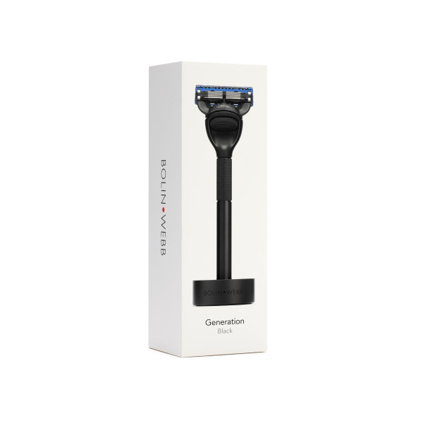Generation blue Razor-Set Graphite | Set avec rasoir et stand