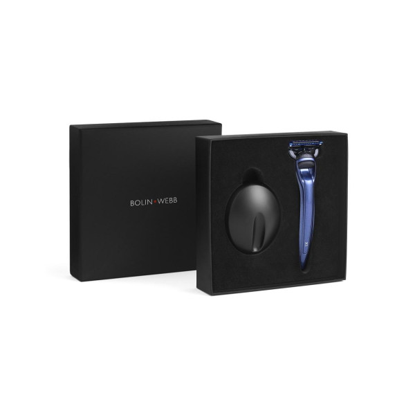 X1 Bleu océan serti de rasoirs et Stands