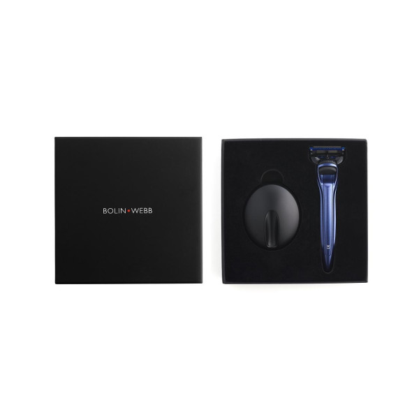 X1 Bleu océan serti de rasoirs et Stands