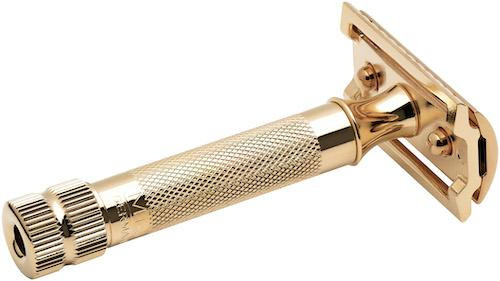 Safety razor 34G | korte handgreep | plaqué or 24ct
