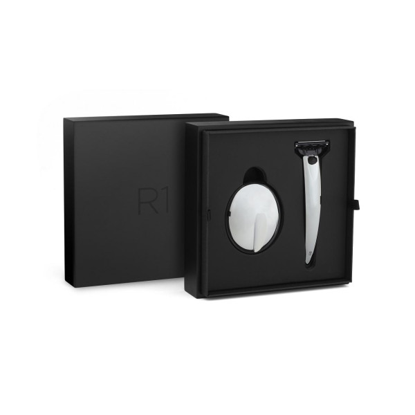 R1 Chroom Gift Set scheermes met scheermeshouder