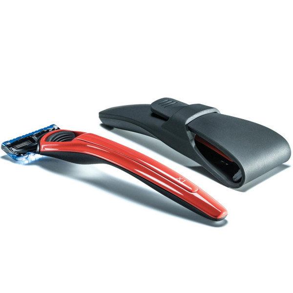 X1 Coffret cadeau Cooper Red avec rasoir humide et etui à rasage "Case"