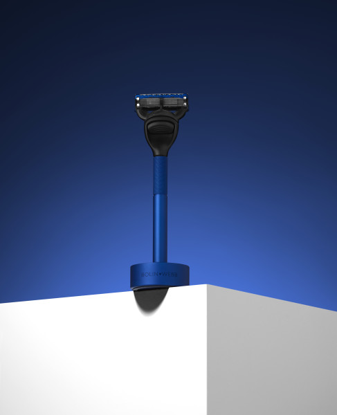 Generation blue Razor-Set Graphite | Set avec rasoir et stand